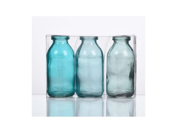 Siniset lasipullot, 10,5 cm