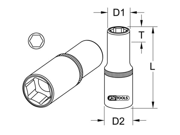 KS Tools 9171208 toppnøkkel 7/8