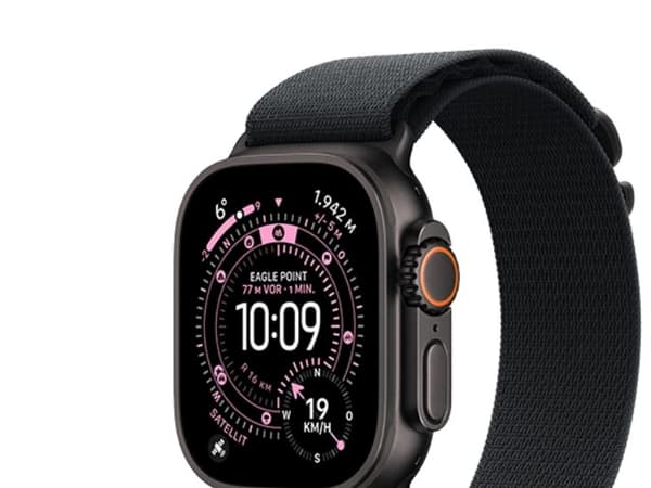 Apple Watch Ultra 3 GPS + Cellular 49mm Black Titanium Case with Black Alpine Loop - Small