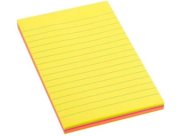 D.Rect Notes selvklebende 98x150 mm neon med linjer