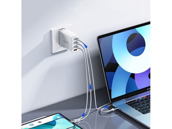 USB-C - USB-C 1m 5A 100W kaapeli - valkoinen
