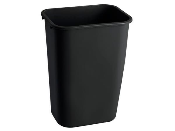 Avfallsbeholder, Rubbermaid, svart, PE, 39 l, rektangulær, for grovavfall