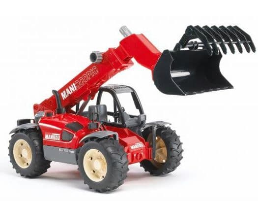 BRUDER Teleskooppipyörä 40 cm Manitou 633, 3 vuotta, Punainen