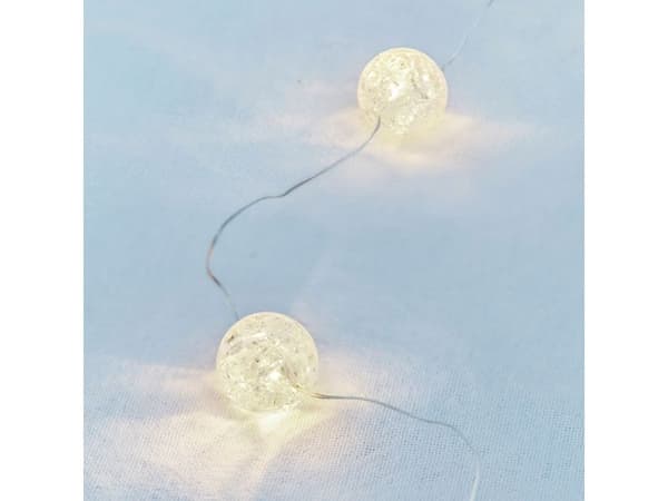 Juldekoration TecLine Maja boll, 20 LED, vit
