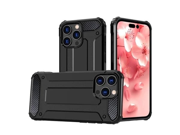 Hybrid Armor iPhone 16 Pro Max-deksel - sort