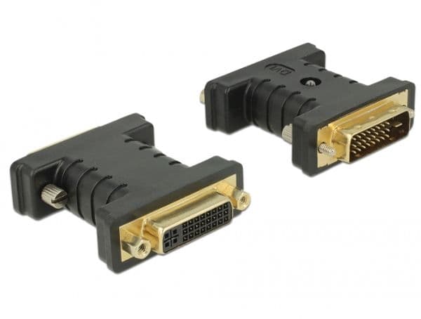 Delock - Videoadapter - enkeltlink - DVI-D (han) til DVI-I (hun) - tommelskruer - sort