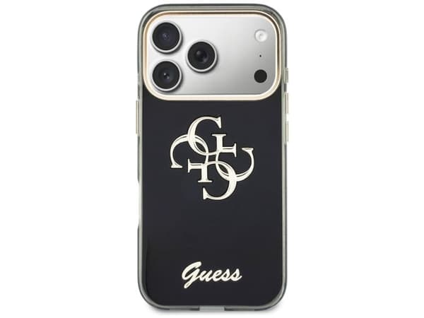 Guess IML 4G Script Metal Case for iPhone 17 Pro Max / 18 Pro Max - Black