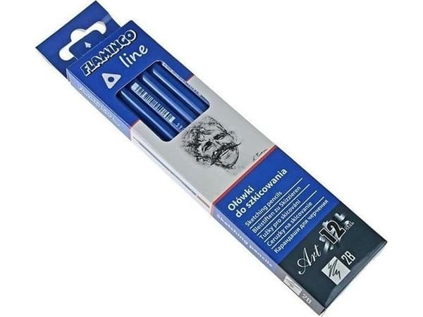 Trekantede skisseblyanter 2B 12-pk