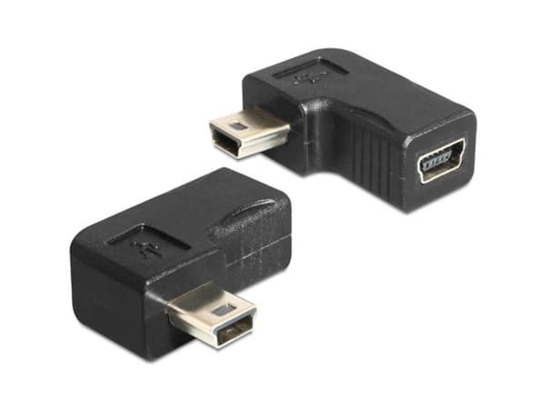 Delock - USB-adapter - mini-USB type B (hunn) til mini-USB type B (hann) - USB 2.0 - 90°-kontakt