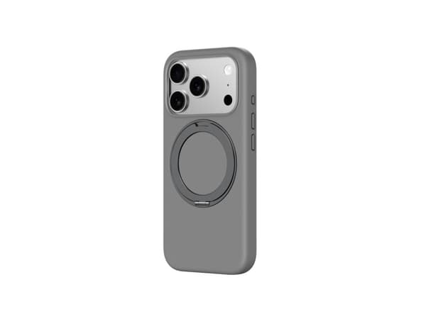 AMAZINGTHING Cloudie-etui for iPhone 17 Pro med stativ - grå