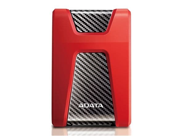 ADATA DashDrive Durable HD650 - Hårddisk - 2 TB - extern (portabel) - 2.5" - USB 3.1 - 256 bitars AES - röd
