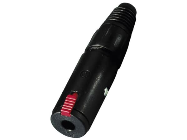 Neutrik NJ3FC6-BAG, Jack, Sort, Rød, Messing, Polyamid, Polyurethan, Sølv, 500 V, 10 A