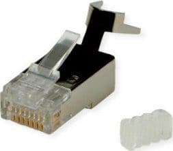 ROLINE Cat.6 Modular Plug, shielded, for Solid Wire 10 pcs., Gjennomsiktig