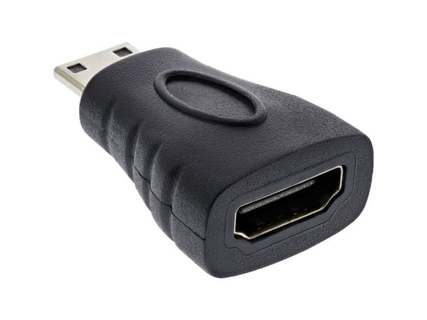 InLine 17690G, HDMI A, HDMI C, Musta