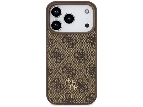 Guess 4G Small Classic Logo MagSafe case for iPhone 17 Pro - brown