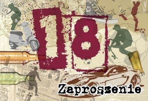 Invitasjon ZZ-051 bursdag 18 (5 stk.)