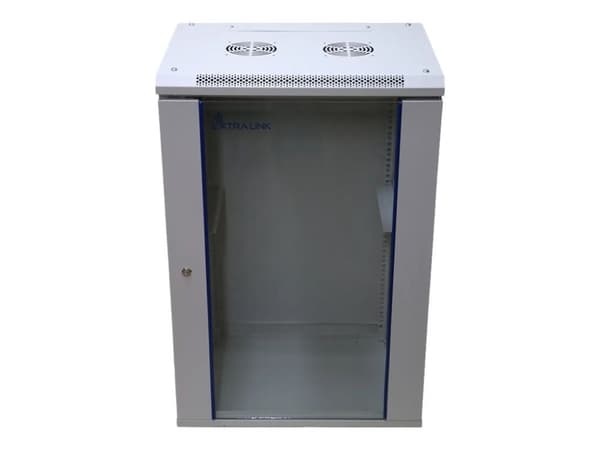 Extralink - Rack skap - veggmonterbar - grå - 18U - 19"