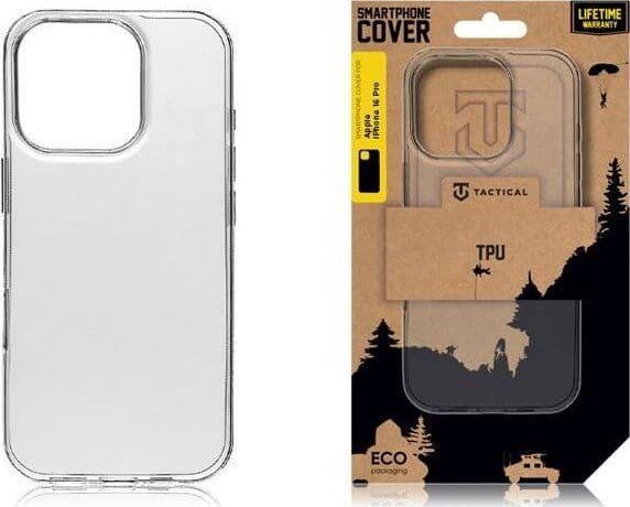 Taktisk TPU-etui til Apple iPhone 16 Pro transparent