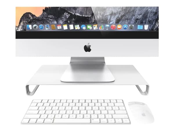 desire2 Universal Riser Stand - Stativ - for skjerm / notebook / skriver - eloksert aluminium - sølv - skrivebordsstativ