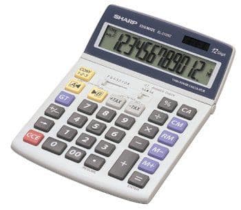 Sharp EL-2125C - Skrivebordskalkulator - 12 sifre - batteri, solpanel