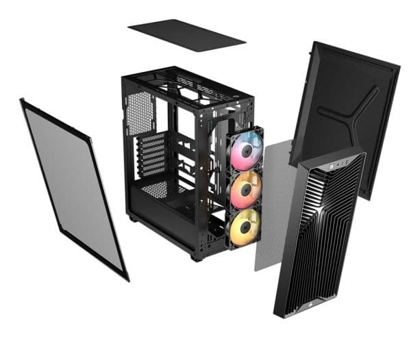 Corsair 3200D RS ARGB case, smoke black