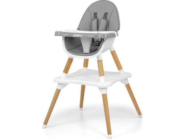 Milly Mally spisestol 2-i-1 Malmo Grey