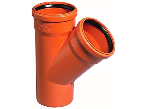 Grenrør PVC Ø200x160x45 gr.