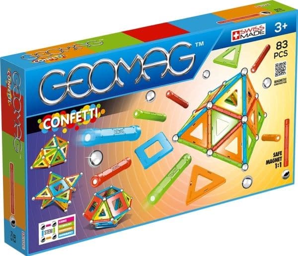 Geomag Confetti, Neodymmagnetleksak, 3 År, Multifärg