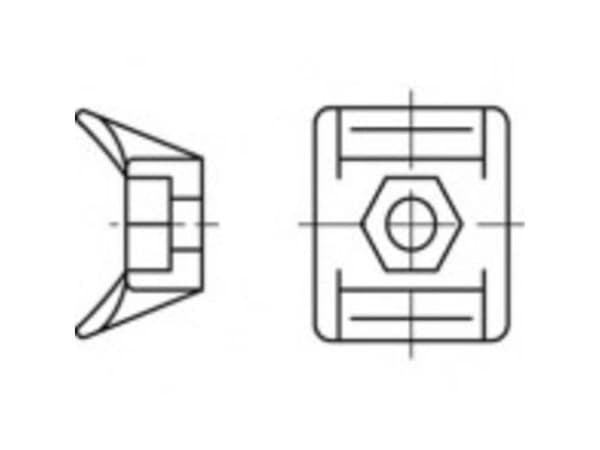 TOOLCRAFT fästesockel TO-5454861 (1000 st)