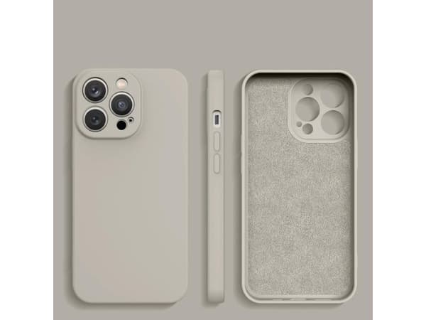 Hurtel Silikondeksel til iPhone 14 Plus, beige silikondeksel