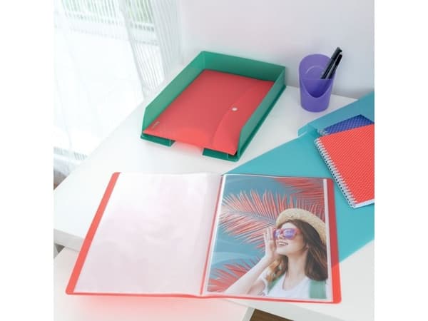 Omslag Colour'Breeze A4 PP 3 stk blå - (6 stk.)