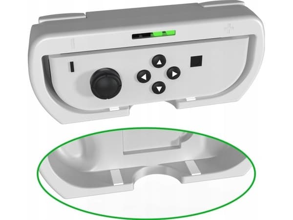 JYS 2x Handlebar + 2in1 Holder for Nintendo Switch OLED and Nintendo Switch/White