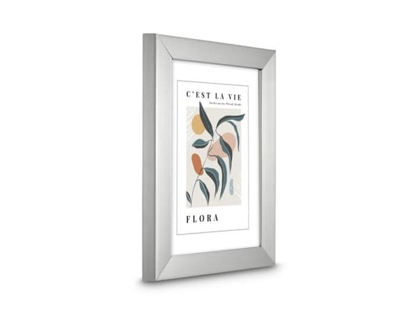 Hama Flora, Enkel tavelram, Polystyren (PS), Silver, Vägg, 13 x 18 cm, Rektangulär