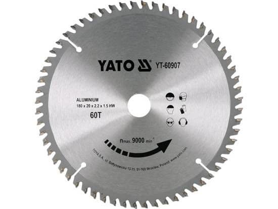 YATO kappeskive for aluminium 180*60*20, 60907