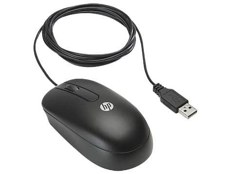 HP USB Optical Scroll Mouse, Molempikätinen, Optinen, USB A-tyyppi, 800 DPI, Musta