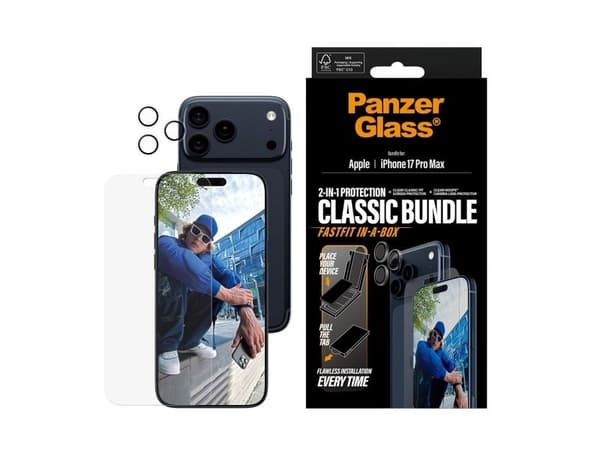 PanzerGlass PG28937, Apple, iPhone 17 Pro Max, Reptålig, Transparent