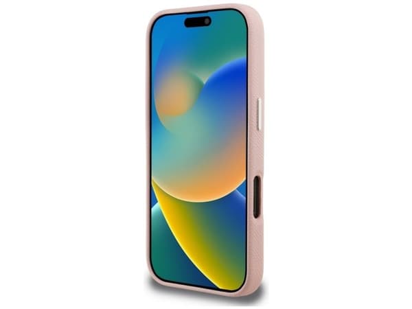 Karl Lagerfeld FW Grained Signature Logo-deksel til iPhone 16 Pro Max - Rosa