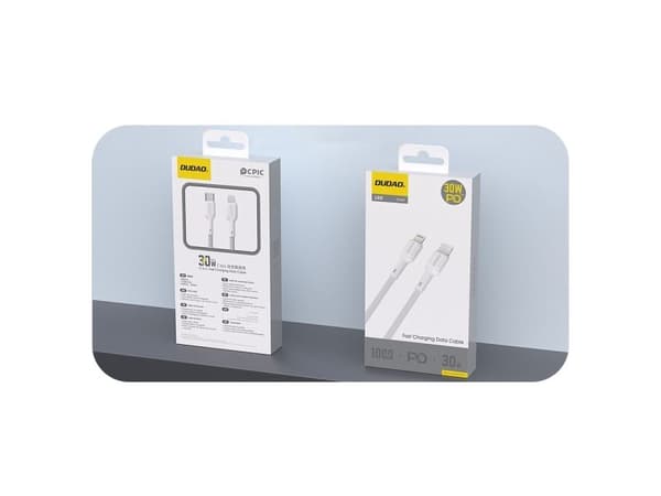 Dudao USB-C - Lightning 2 m valkoinen kaapeli (6976625334575)