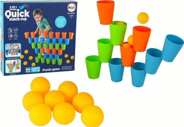 Pusselkoppar spel 3-i-1 44 delar
