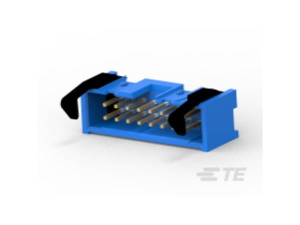 TE Connectivity AMP-LATCH Series Straight Through Hole PCB Header, 16 Contact(s), 2.54mm Pitch, 2 Row(s), Shrouded