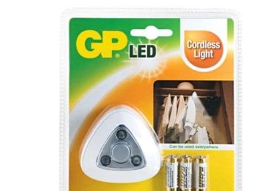 GP Lighting 810PUSHLIGHT, Vit, Förråd, LED, Batteri, 67 mm, 67 mm