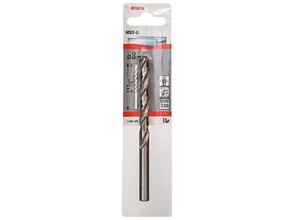 Bosch HSS-G - Bor - bor - 8 mm - cylindrical - lengde: 117 mm