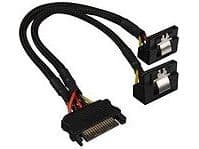 Sharkoon Sata Y forlengelse 90 0,20m bk