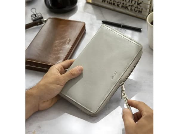 Filofax Malden Systemkalender Personal Compact Zip Stone