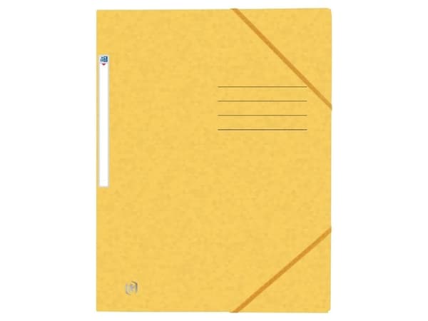 Elastikmappe Oxford Top File+, 3-klap, A4, gul