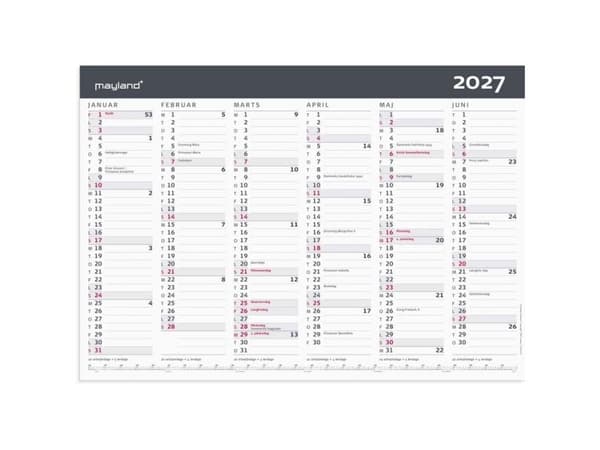 Kontorskalender Moderne A3 2027