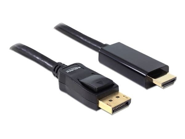 Delock - Adapterkabel - DisplayPort hann til HDMI hann - 1 m