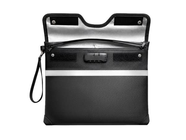 OTN-38 RFID Fireproof Document Bag with Combination Lock 37.5 x 29.5 cm - Black