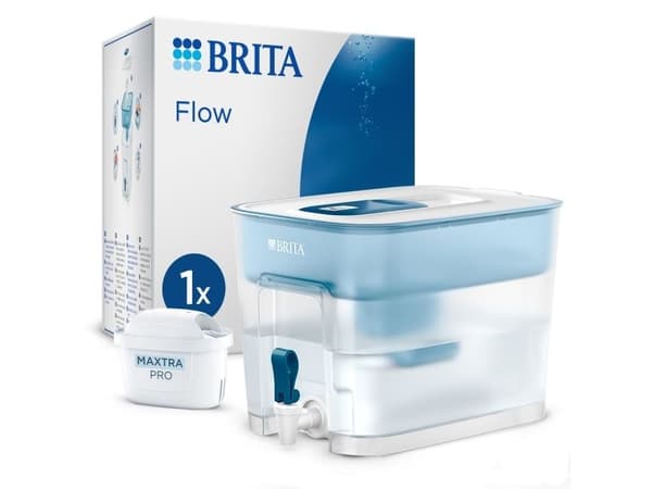 Brita Flow Basic Blue MX PRO, Dispenser, 8,2 l, Blå, Gjennomsiktig