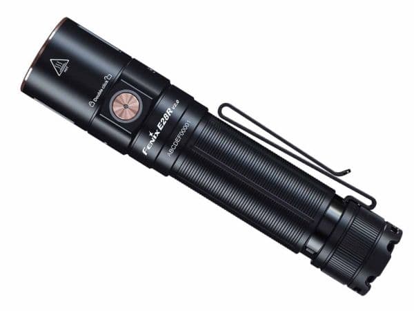 Fenix E28RV2BK, Universal lommelykt, Sort, Metall, Knapper, 2 m, IP68